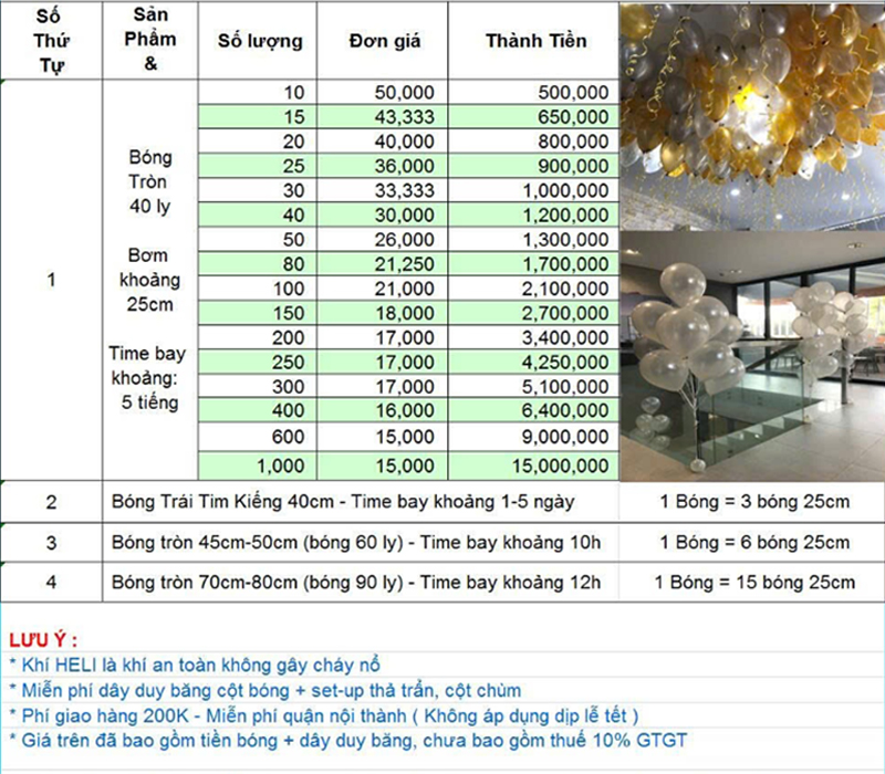 bơm bóng bay giá rẻ tại hcm