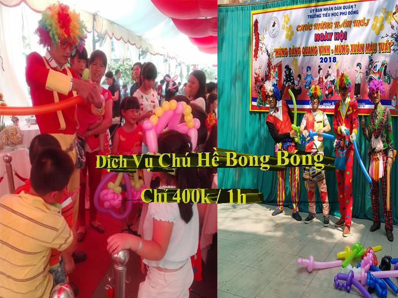 chú hề thổi bong bóng