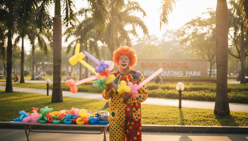Giá Thuê Chú Hề Tạo Hình Bong Bóng Tại Bình Dương