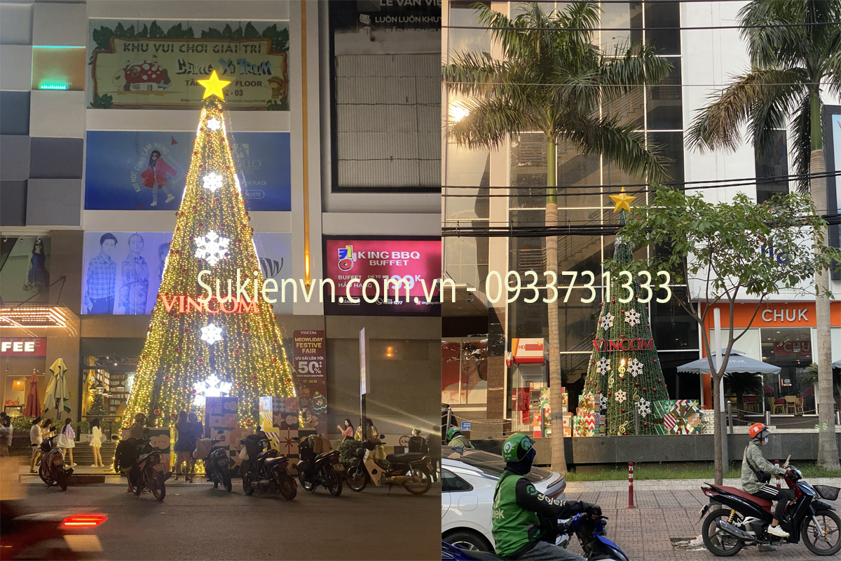 thi công cây thông noel 1