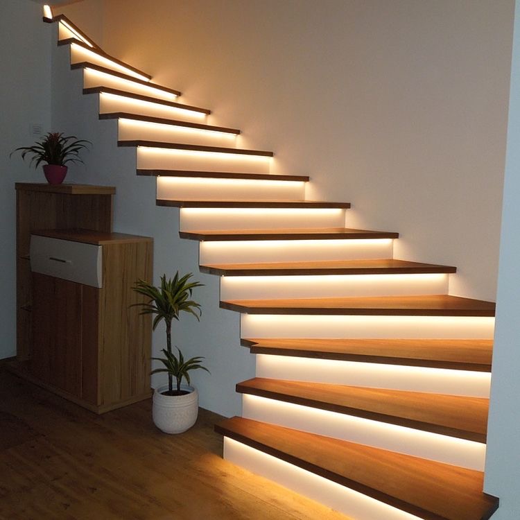 Thi công đèn led cầu thang đẹp, cực kỳ đẹp mắt