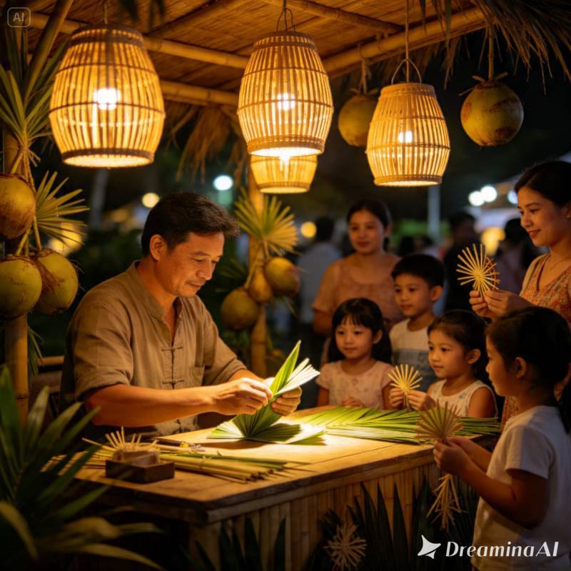 thuê nghệ nhân xếp lá dừa tại chơn thành bình phước-2