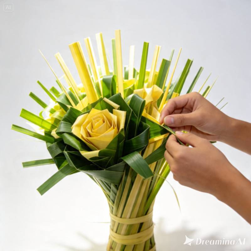 thuê nghệ nhân xếp lá dừa tại nhà bè-2 thuê nghệ nhân xếp lá dừa tại nhà bè-2