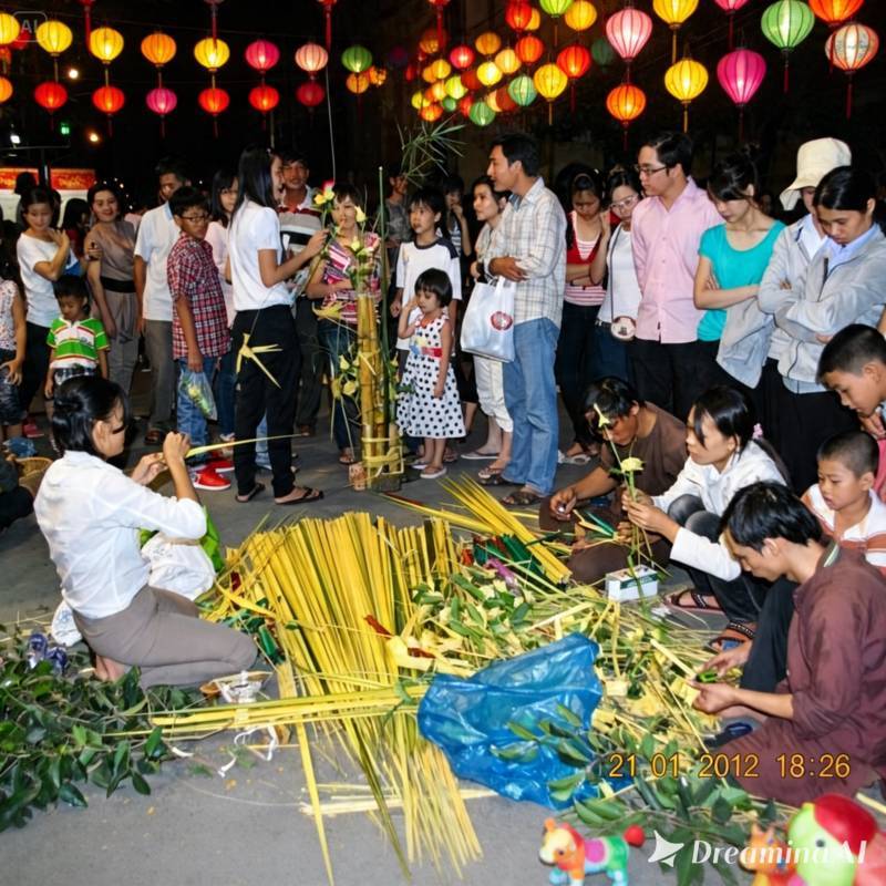 THUÊ NGHỆ NHÂN XẾP LÁ DỪA TẠI HÓC MÔN