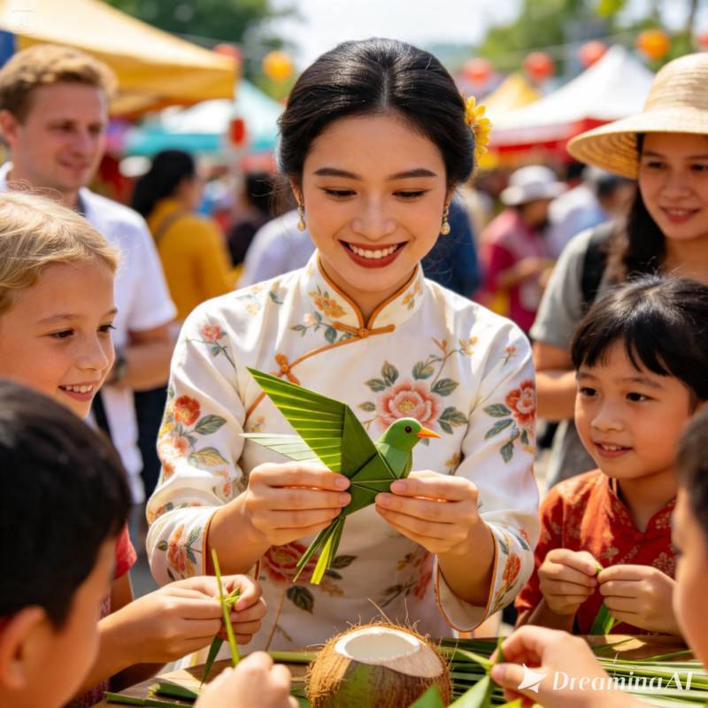 THUÊ NGHỆ NHÂN XẾP LÁ DỪA TẠI TDM BÌNH DƯƠNG