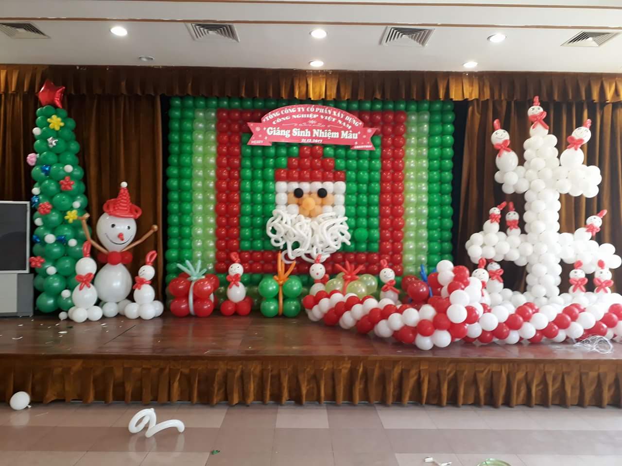 trang trí bong bóng noel 10