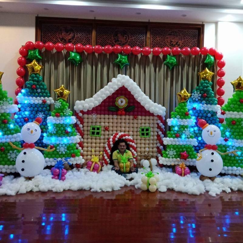 trang trí bong bóng noel 9